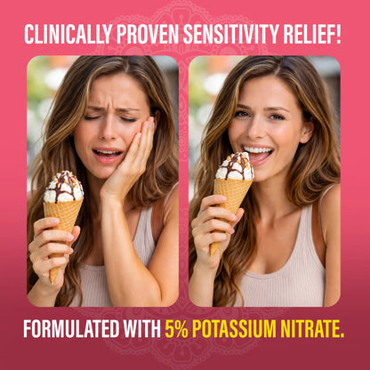 Gurunanda Sensitive Toothpaste – 5% Potassium Nitrate for Tooth Sensitivity Relief, Nano Hydroxyapatite &amp; White Turmeric, Fluoride-Free, Natural Clove Mint, 4.2 Oz