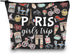Paris Weekend Gift Bag - Vacation Theme Travel Bag with Paris Skyline Design - Perfect for Girls&