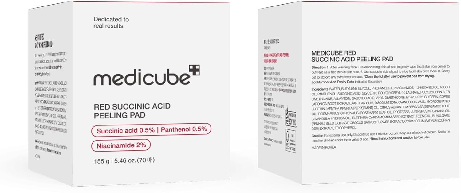 Medicube Red Succinic Acid Peeling Pad | Red Succinic Acid Panthenol Pads