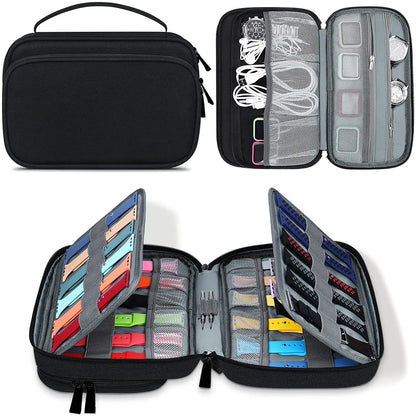 Watch Bands Storage Bag,Watch Band Storage Case Hold 36 Smart Watch Straps,Travel Organizer Bag for Apple Watch Bands Watch Pin