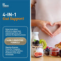Dr. Tobias Digestive Enzymes - 120 Capsules, 60 Servings (2 Daily) | Includes Probiotics, Prebiotics and Postbiotics Bromelain, Amylase, Lipase, for Better Digestion & Immune Function.