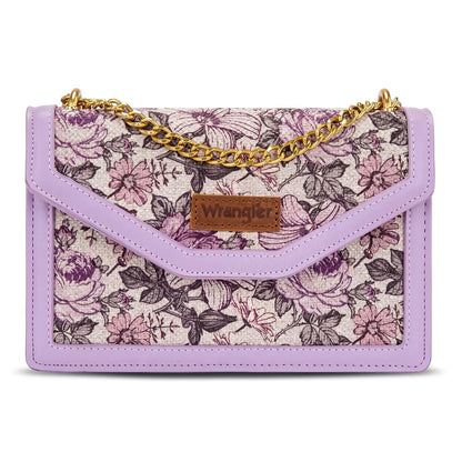 Wrangler Crossbody Purse for Women Shoulder Bag with Adjustable Chain Strap