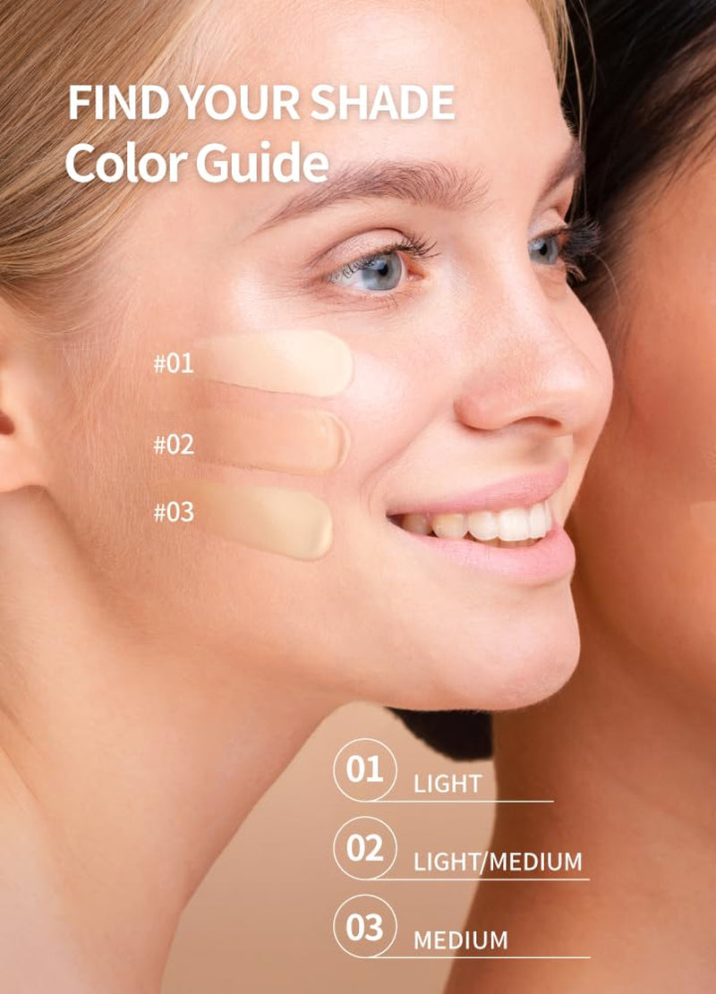 Natural Coverage – Mesh Tight up Cushion – Korean Cushion Foundation, Semi-Matte Radiance, Long-Lasting, Travel-Friendly Design (02 Light/Medium Beige)