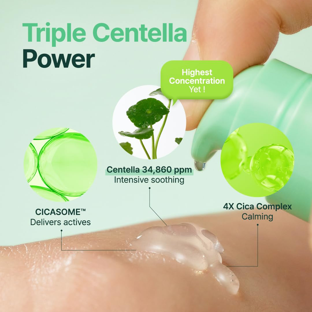 PURITO Centella Unscented Serum for Sensitive Skin – Lightweight Calming &amp; Skin Barrier Repair, 34,860 Ppm Soothing Serum, Vegan &amp; Cruelty-Free, Korean Skincare, 2 Fl.Oz / 60Ml