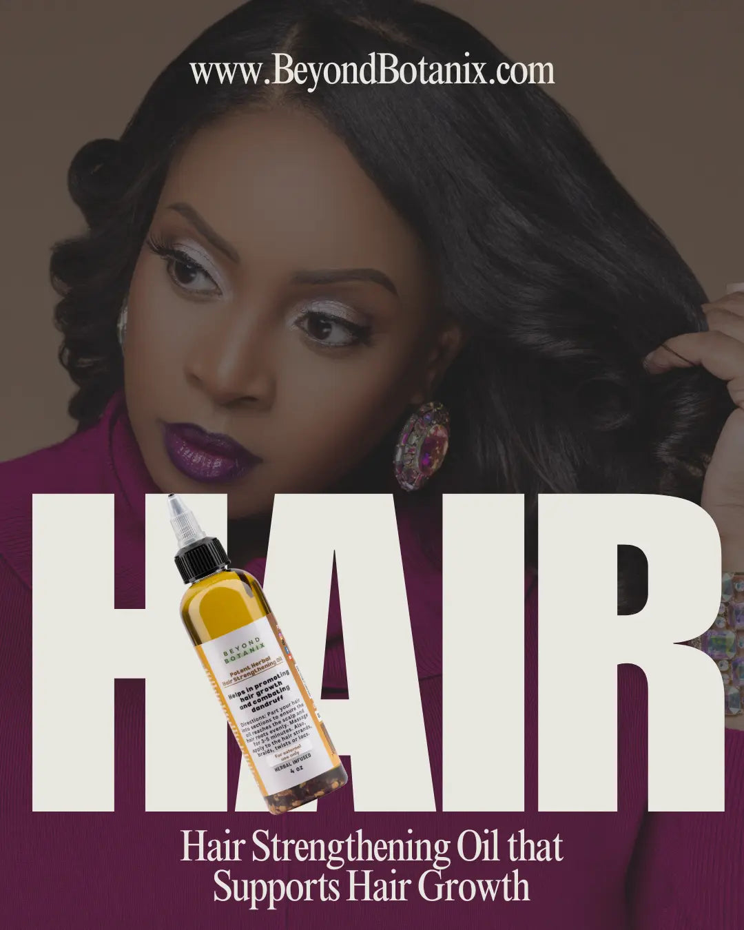 *NEW* Potent Herbal Strengthening Oil - Natural Herbal Oil for Vitality and Strength - 4Oz Haircare Daily Thickening Regrowth Formula