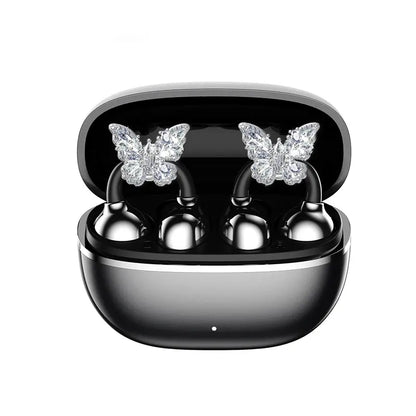 PAXA Earclip C7 Clip-On Design Wireless Earphones, Upgraded Panoramic Sound Headset, Comfortable Wearing &amp; IPX5 Waterproof Sports Earbuds for Work, Fitness