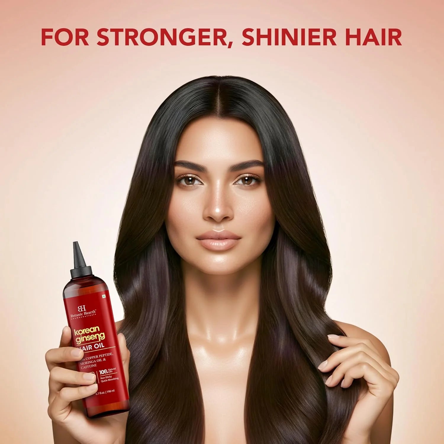 Korean Ginseng Hair Oil 6.7 Fl Oz | Nourishing &amp; Strengthening Hair Growth Oil | Lightweight, Non-Sticky Formula with Natural Oils for Healthy Scalp &amp; Stronger Hair