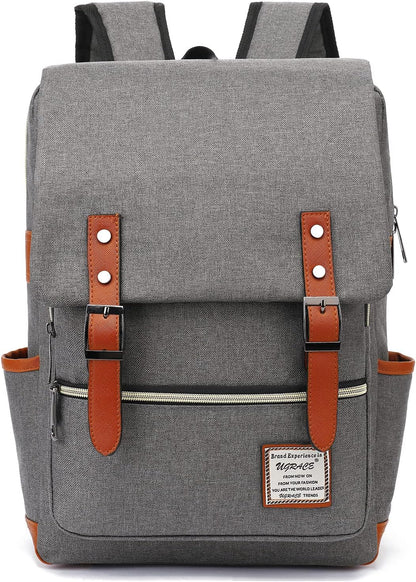 UGRACE Slim Business Laptop Backpack Casual Daypacks College Shoulder Bag for Men Women, Tear Resistant Unique Travelling Backpack Fits up to 15.6 Inch Laptop in ‎Charcoal Black