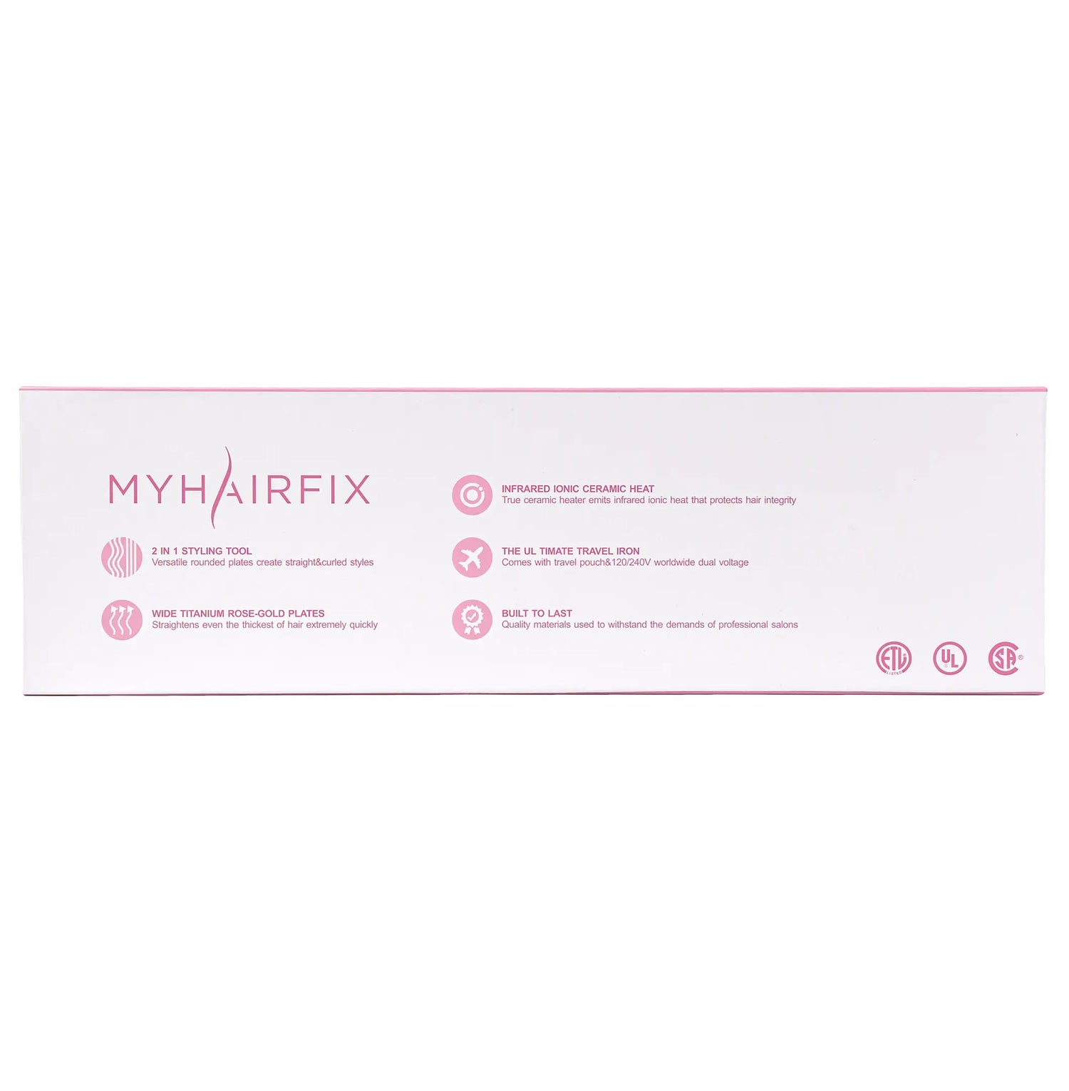 Myhairfix Infrared and Ionic Professional Flat Iron 2 in 1 Styling Tool
