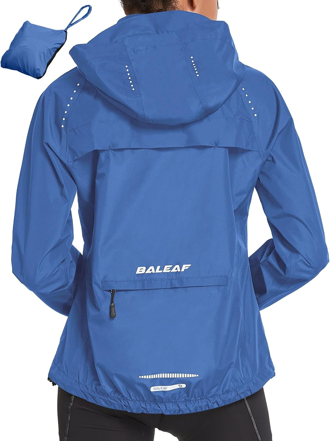 Baleaf Packable Rain Jacket Women Waterproof Lightweight Jackets Hooded