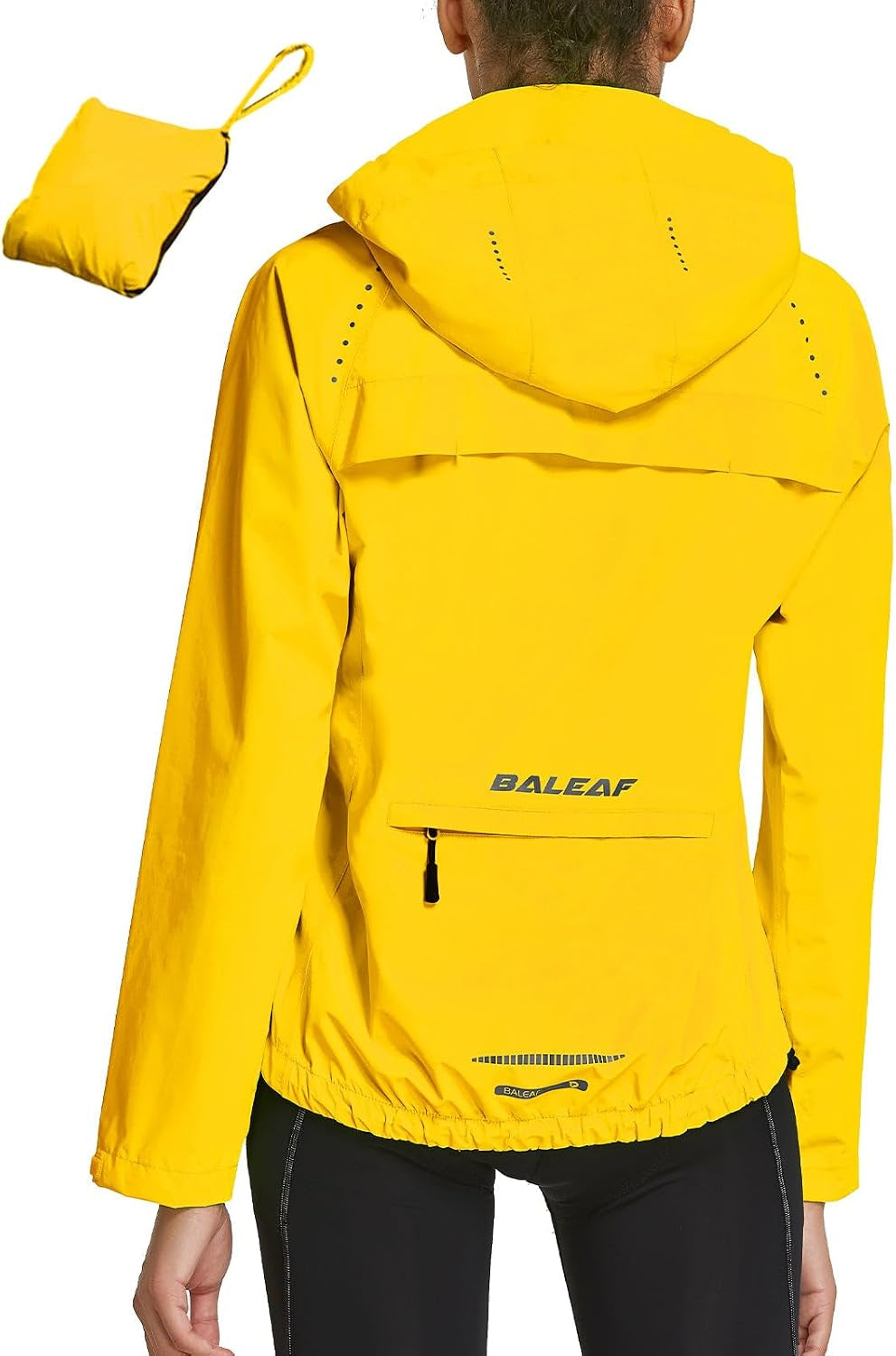 Baleaf Packable Rain Jacket Women Waterproof Lightweight Jackets Hooded