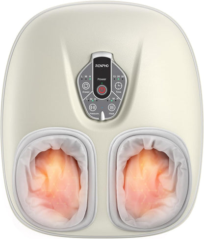 RENPHO Foot Massager Machine with Heat [2026 Upgraded], Birthday Gifts for Women Men Mom Dad, Shiatsu Foot Massager for Plantar Fasciitis, Cordless Control, Self Care Relaxation Gifts, Pink