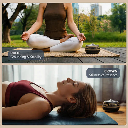 Portable Electronic Tibetan Singing Bowl, 8 Healing Frequencies (396-963Hz), Calming Device with Timer, Vibration &amp; Auto/Manual Mode, - Meditation Bowl for Sound Therapy, Yoga, Relaxation, Reiki, Deep Sleep, Spiritual Gift Choice