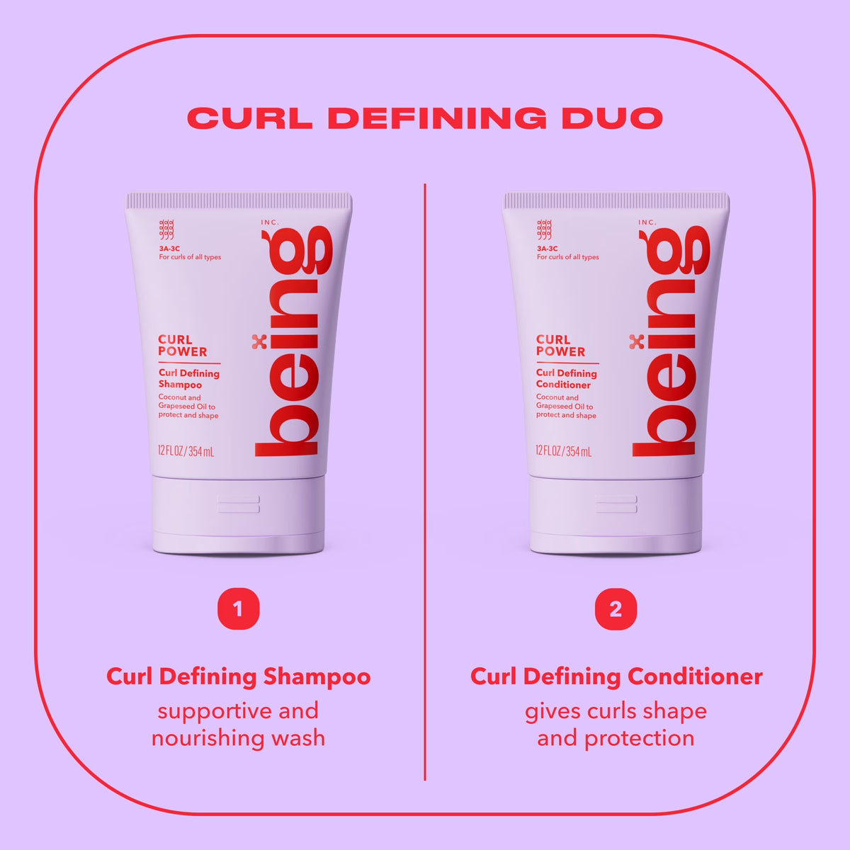 CURL POWER Curl Deﬁning Shampoo with Coconut and Grapeseed Oil 354Ml