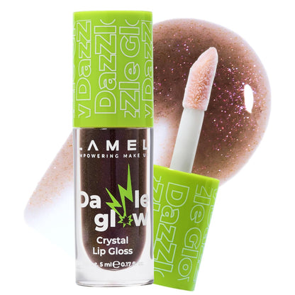 Lamel Dazzle Glow Crystal Clear Lip Gloss - Hydrating Lip Gloss - Non Sticky - Colored - Moisturizing - №404 You Can
