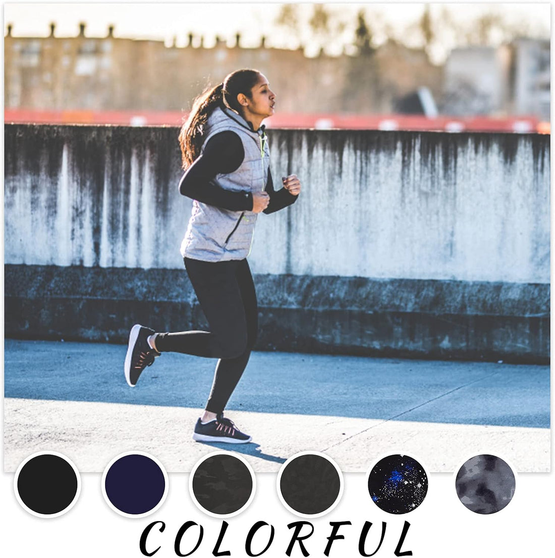 YOLIX 7 Pack High Waisted Leggings for Women, Black Soft Workout Athletic Yoga Leggings