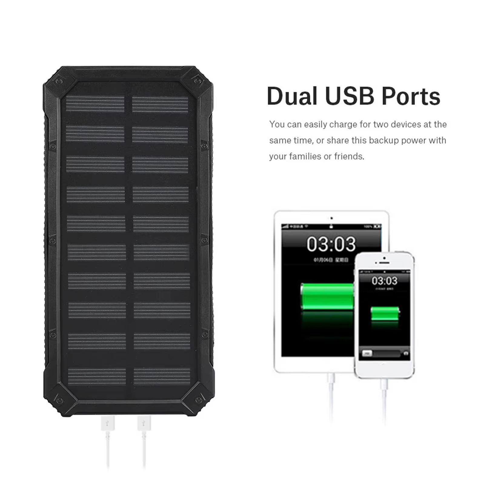 Power Bank Portable 20000Mah Fast Charging Dual USB Polar Mobile Power Bank Case DIY Kit Portable Power Bank