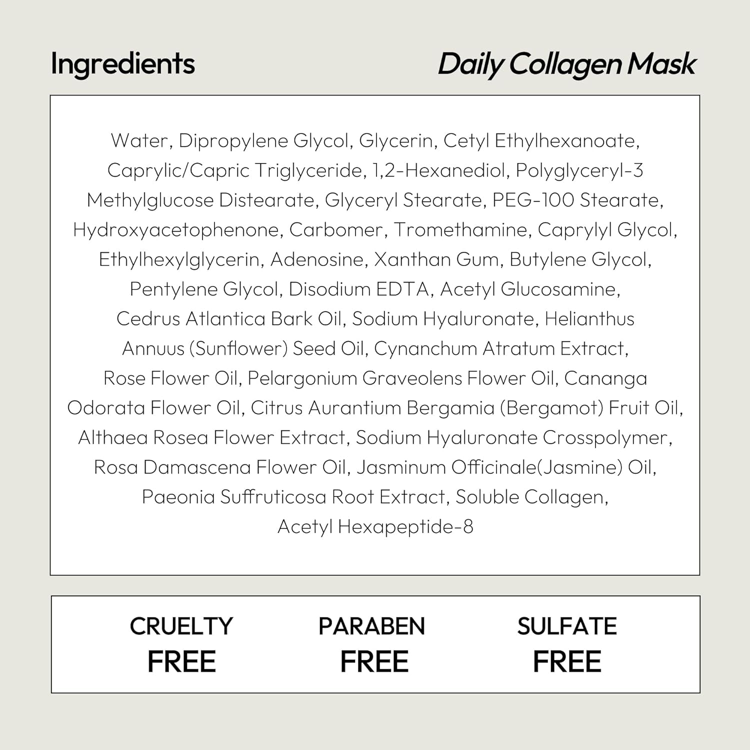 Collagen Sheet Mask, Firming Daily Face Mask with Collagen Peptides for Anti-Aging, Helps to Minimize Wrinkles, Restores Skin Elasticity &amp; Firmness, Hydrating, Korean Beauty, 5-Pack
