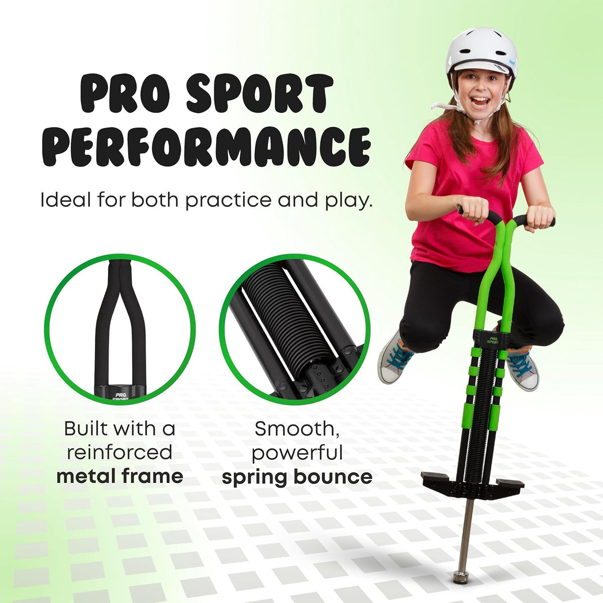 New Bounce Pogo Stick for Kids - Pogo Sticks for Ages 9 and Up, 80 to 160 Lbs - Pro Sport Edition, Quality, Easy Grip, Pogostick for Hours of Wholesome Fun