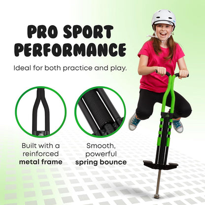 New Bounce Pogo Stick for Kids - Pogo Sticks for Ages 9 and Up, 80 to 160 Lbs - Pro Sport Edition, Quality, Easy Grip, Pogostick for Hours of Wholesome Fun