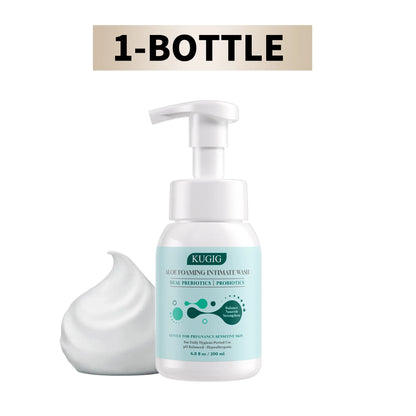 KUGIG Wash Intimate Cleanser for Women &amp; Men, Ph-Balanced with Aloe Vera &amp; Prebiotic Complex, Gentle Daily Care for Sensitive Skin, Fresh &amp; Comfortable Feel
