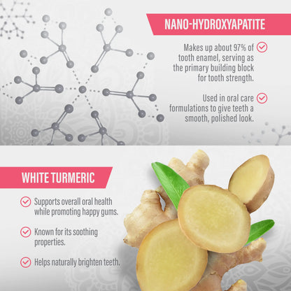 Gurunanda Sensitive Toothpaste – 5% Potassium Nitrate for Tooth Sensitivity Relief, Nano Hydroxyapatite &amp; White Turmeric, Fluoride-Free, Natural Clove Mint, 4.2 Oz