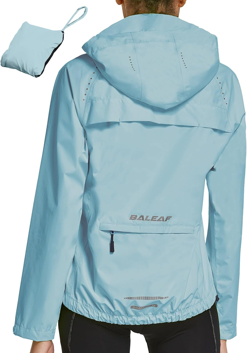Baleaf Packable Rain Jacket Women Waterproof Lightweight Jackets Hooded