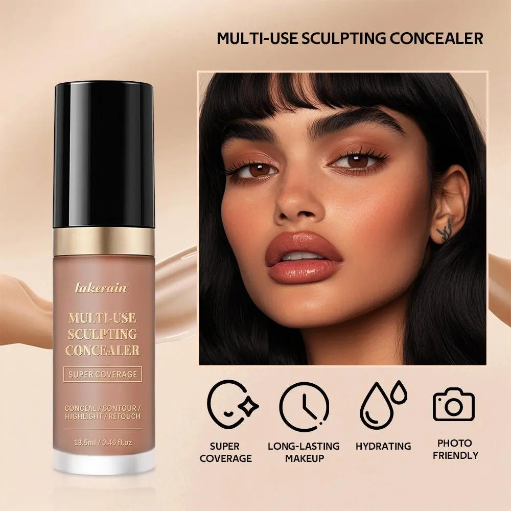 Long-Lasting Matte Concealer, 1 Count Full Coverage Flawless Concealer, Highlighting Concealer, Super Coverage Concealer, Makeup Products for Women &amp; Girls