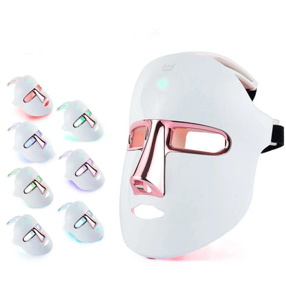 light therapy face mask with 7 color modes for skincare and relaxation, featuring a sleek design.
