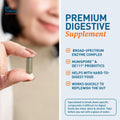 Dr. Tobias Digestive Enzymes - 120 Capsules, 60 Servings (2 Daily) | Includes Probiotics, Prebiotics and Postbiotics Bromelain, Amylase, Lipase, for Better Digestion & Immune Function.