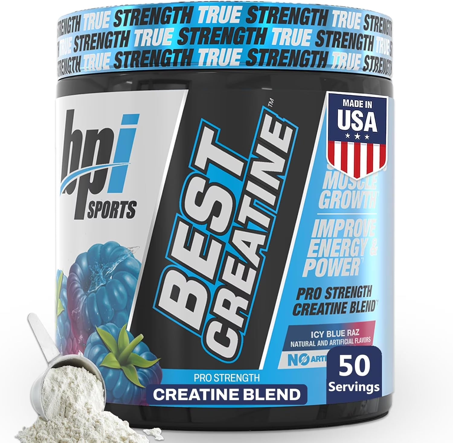 Best Creatine – Creatine Monohydrate, Himalayan Salt – Strength, Pump, Endurance, Muscle Growth, Muscle Definition – No Bloat – Fruit Punch – 50 Servings – 10.58 Oz.