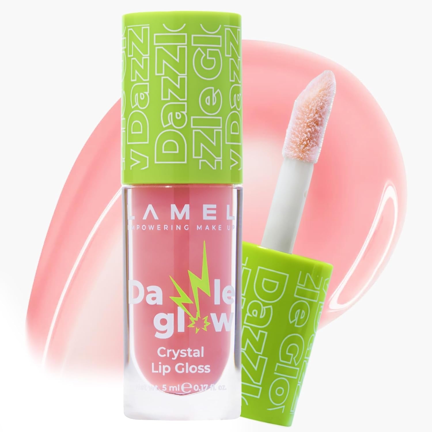 Lamel Dazzle Glow Crystal Clear Lip Gloss - Hydrating Lip Gloss - Non Sticky - Colored - Moisturizing - №404 You Can
