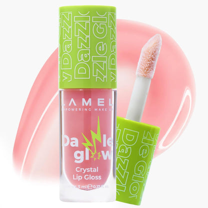 Lamel Dazzle Glow Crystal Clear Lip Gloss - Hydrating Lip Gloss - Non Sticky - Colored - Moisturizing - №404 You Can