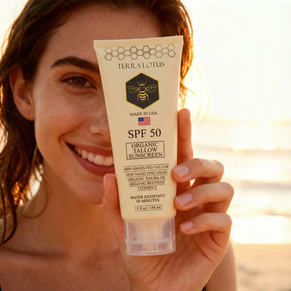 URBNOVA Tallow Sunscreen — 1oz travel-friendly daily SPF bottle detail