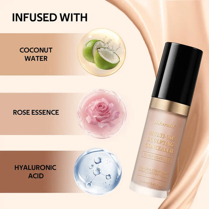 Long-Lasting Matte Concealer, 1 Count Full Coverage Flawless Concealer, Highlighting Concealer, Super Coverage Concealer, Makeup Products for Women &amp; Girls