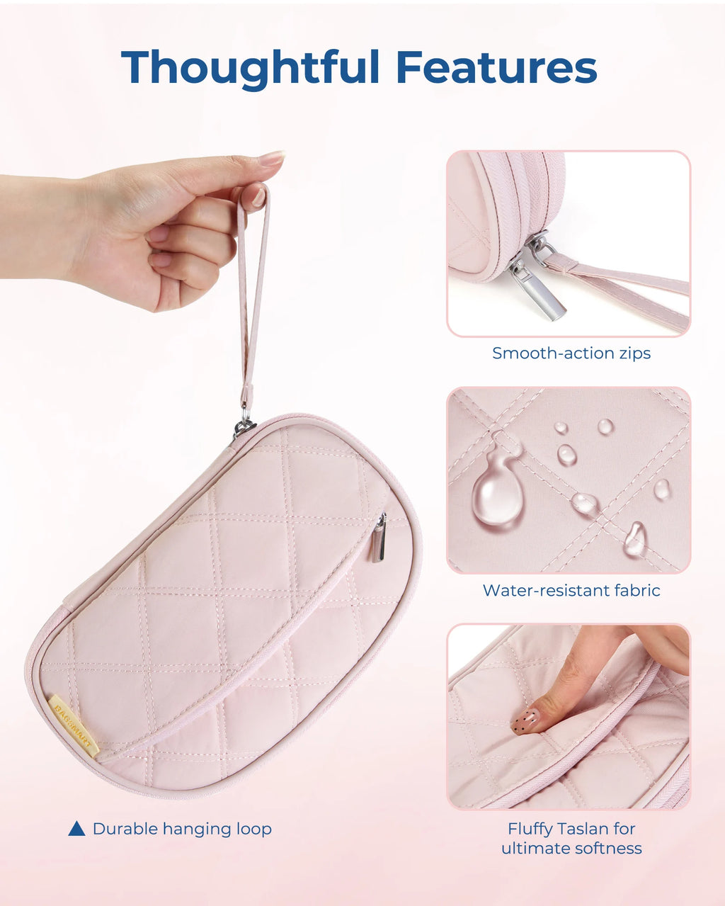 BAGSMART Electronics Organizer Bag Double-Layer Digital Storage Bags Multi-Function Travel Charger Cable Pouch for Flash Drive