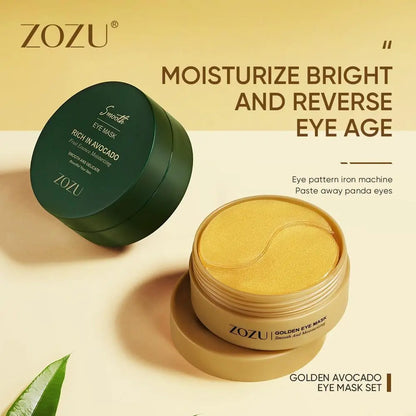 Eye Skincare Mask, 60Pcs Improving &amp; Firming Eye Skin, Moisturizes the Skin around the Eyes, Fades Fine Lines, Tightens and Lifts the Avocado Eye Mask