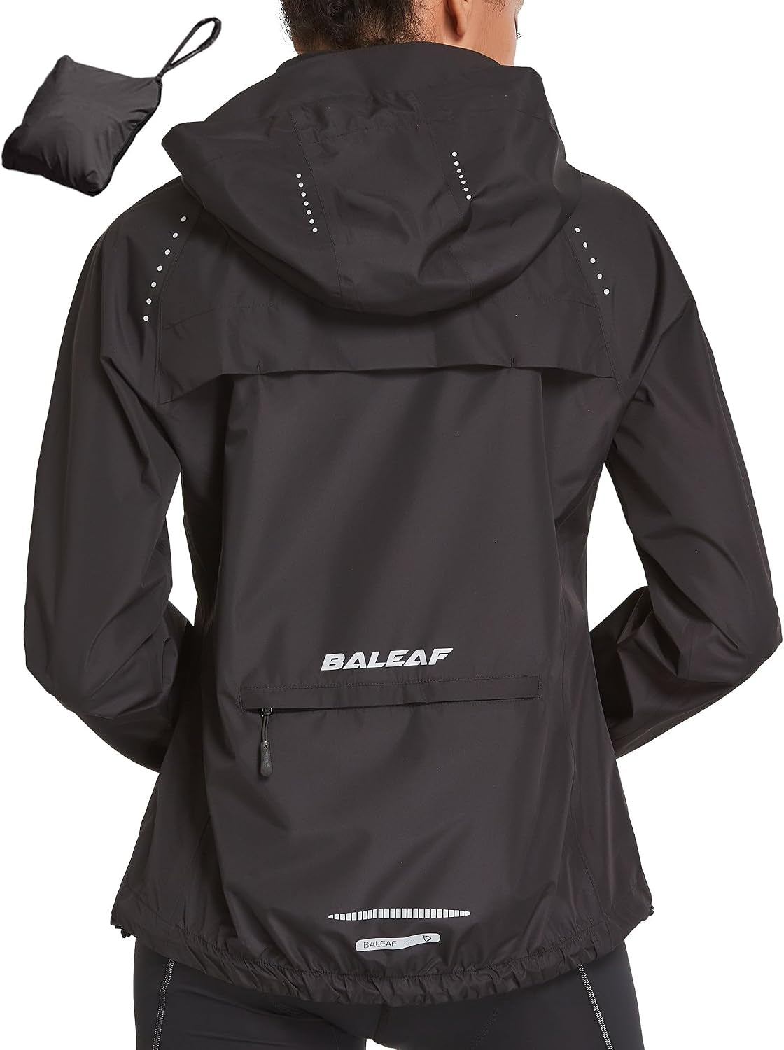 Baleaf Packable Rain Jacket Women Waterproof Lightweight Jackets Hooded