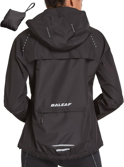 Baleaf Packable Rain Jacket Women Waterproof Lightweight Jackets Hooded