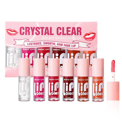 6 Color Lip Gloss Set, Moisturizing Lip Gloss, Glossy Lip Glaze, Plumping Lip Oil for Girls &amp; Women, Lip Makeup Accessories, Cosmetic