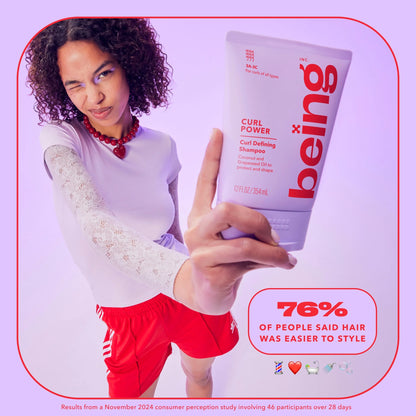CURL POWER Curl Deﬁning Shampoo with Coconut and Grapeseed Oil 354Ml