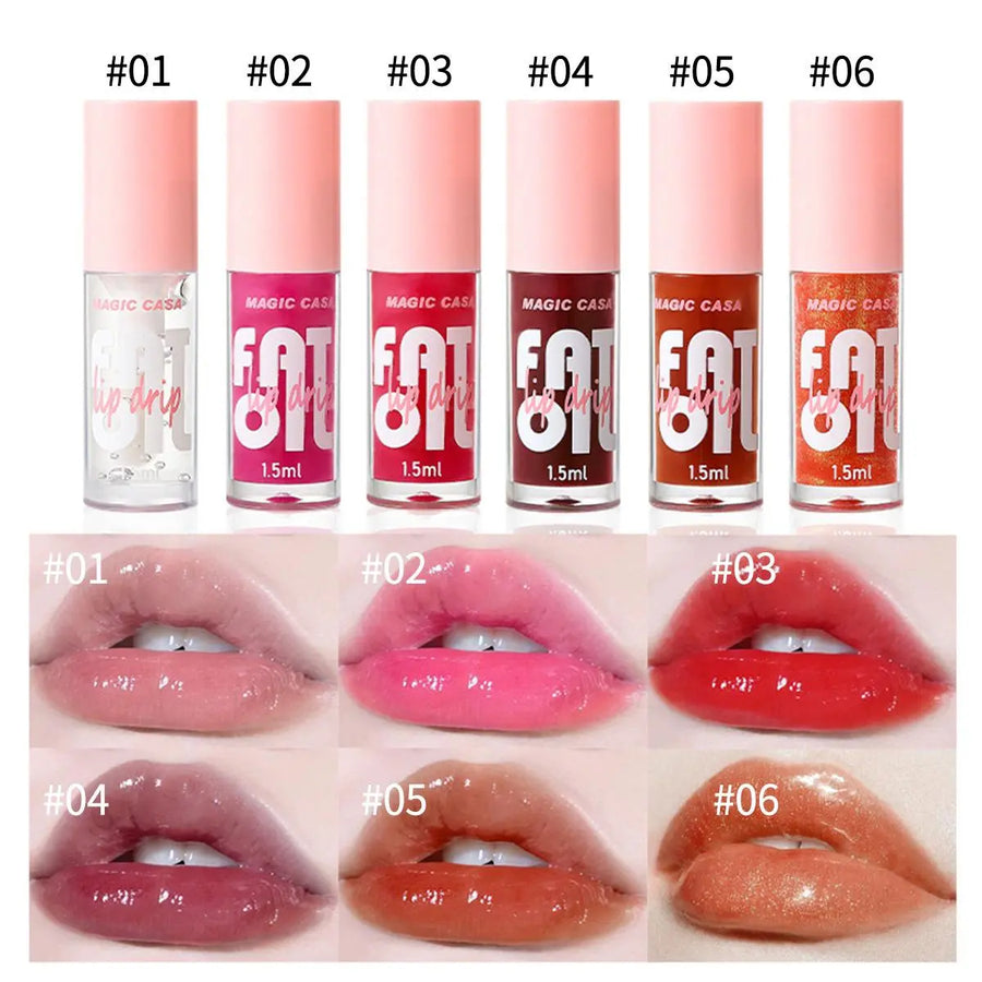 6 Color Lip Gloss Set, Moisturizing Lip Gloss, Glossy Lip Glaze, Plumping Lip Oil for Girls & Women, Lip Makeup Accessories, Cosmetic