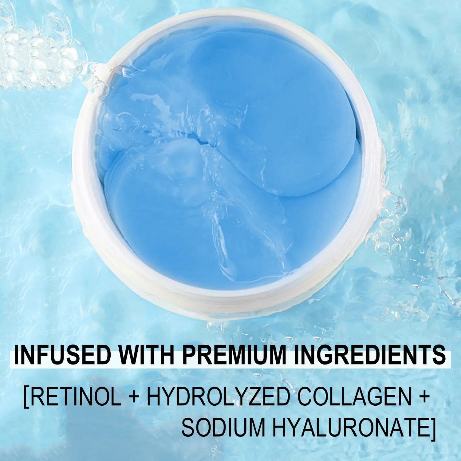 Collagen &amp; Retinol under Eye Mask Gel, 60 Pcs Moisture Hydrate Moisturizing Deep-Hydrating Eye Masks, Collagen Eye Patches, Eye Care Product for Women and Men, Moisturizer 