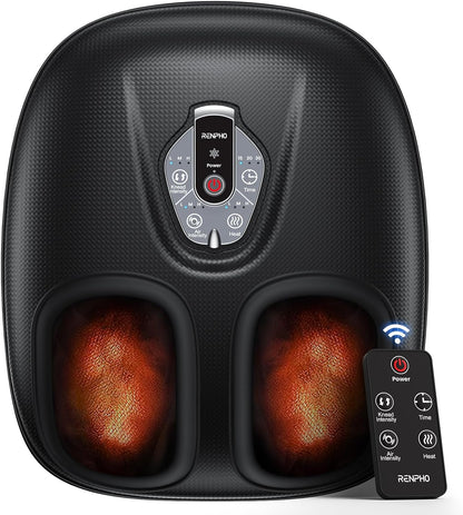 RENPHO Foot Massager Machine with Heat [2026 Upgraded], Birthday Gifts for Women Men Mom Dad, Shiatsu Foot Massager for Plantar Fasciitis, Cordless Control, Self Care Relaxation Gifts, Pink