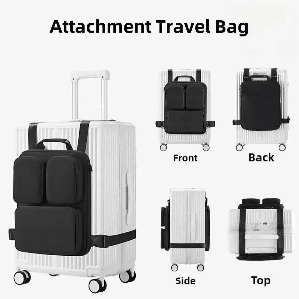 Adjustable Straps Boarding Case Hanging Bag Expansion Removable Suitcase Additional Handbag Multifunctional with PU Handle