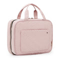 Full Size Toiletry Bag, Makeup Cosmetic Bag with Hanging Hook, Water-Resistant Travel Organizer Bag for Women & Men, Pink