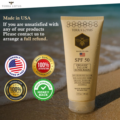 Non-nano zinc oxide and organic grass-fed tallow — clean ingredient breakdown