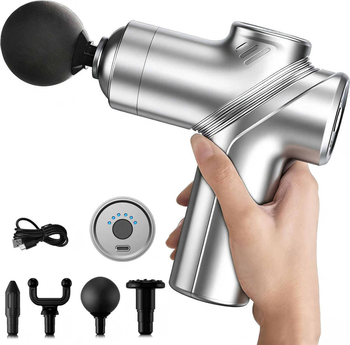 LEERCON Massage Gun Deep Tissue Mini Muscle Massager for Pain Relief, Blue