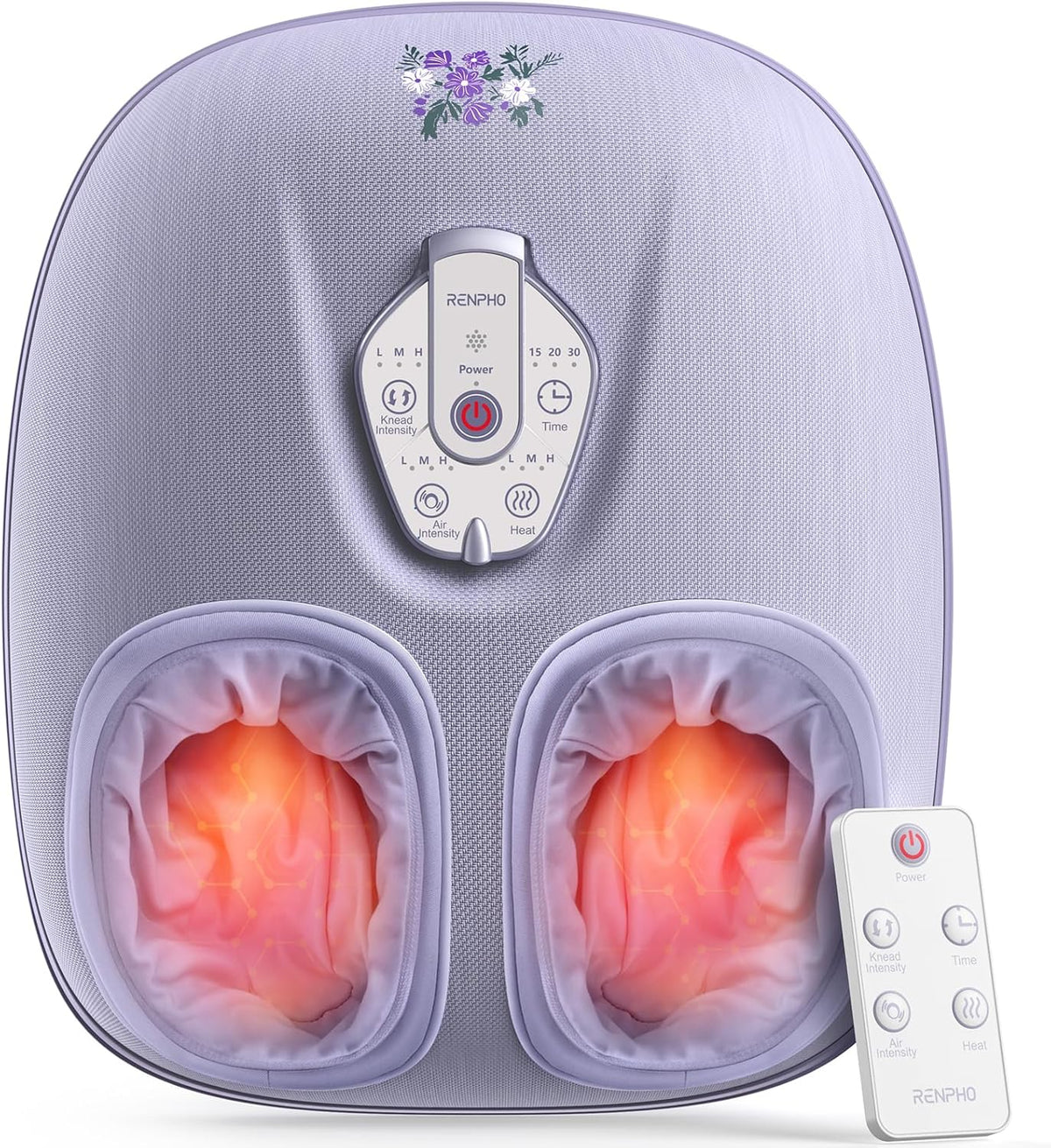 RENPHO Foot Massager Machine with Heat [2026 Upgraded], Birthday Gifts for Women Men Mom Dad, Shiatsu Foot Massager for Plantar Fasciitis, Cordless Control, Self Care Relaxation Gifts, Pink