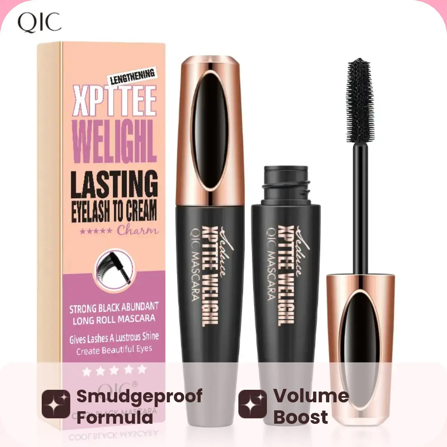 Waterproof Long-Lasting Mascara, 1 Pc Signal Black Glam Eye Lashes Lengthening Volumizing Styling Curling 4D Silicone Mascara Stick, Professional Eye Enhancement Product, Beauty Mascara, Enhancing Mascara, Glam Makeup, Voluminous Lengthening Mascara
